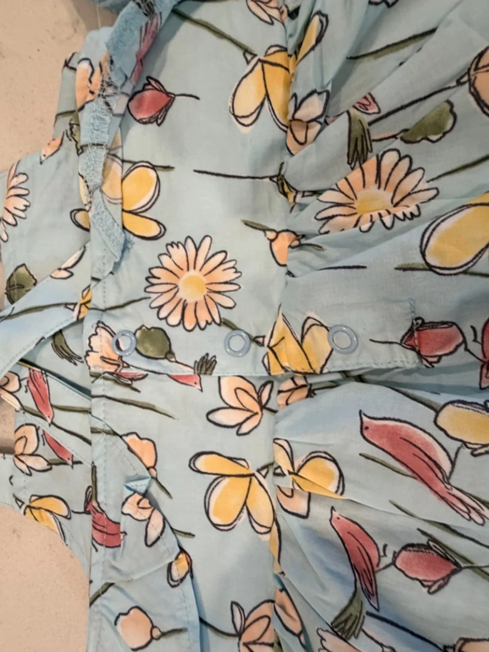 Carter’s Spring Dress (Light Blue Flora: 3pc)
